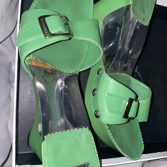 Casadei Green Wedge acrylic sandal - Picture 7 of 7